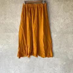 オレンジ ロングスカート