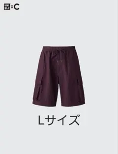 UNIQLO C ワイドフィットカーゴショーツ L ワインのサムネイル
