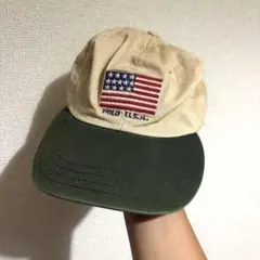 90s Polo Ralph Lauren キャップ　星条旗　ラルフローレン