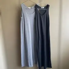 Ropé Piccolo&SHIRKE STEP ノースリーブワンピ2色セット