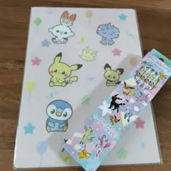 新品ポケモン鉛筆、ポケピース下敷き