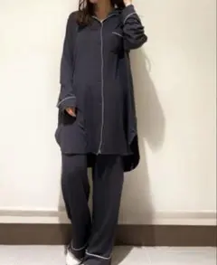 ジェラートピケ モダールパジャマワンピース&パンツ　2点セット