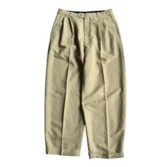 【美品】OFFICER GENTLEMAN ツータックワイドスラックス ベージュのサムネイル