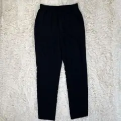 【Luftrobe】美品アセテート混 黒 (9号)きれいめ美脚パンツウエストゴム