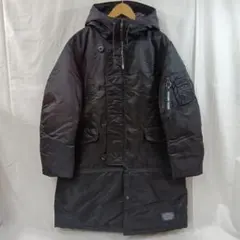 新品GU UNDERCOVER ヒートパデッドコンバーチブルコート ブラックXL