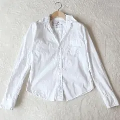 【大人気】Frank&Eileen シャツ 長袖 バリー コットン キーネック白のサムネイル