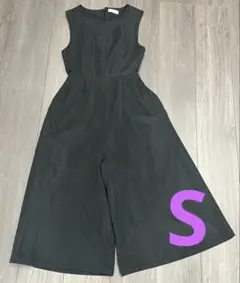 EVRIS エブリス オーバーオール ガウチョパンツ サロペット ブラックのサムネイル