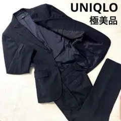 極美品 ユニクロ +j セットアップ スーツ ストライプ ウール S 春秋冬
