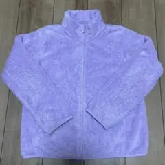 ユニクロ　フリースジャケット 150 パープル　ラベンダー ジップアップ