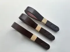 【お試し】20ミリ35センチダークブラウン本革レザー持ち手セット