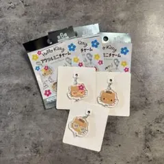 【24時間以内発送】日焼けキティ　アクリルミニチャーム　3点セット