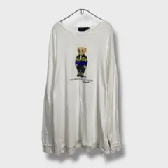 RalphLauren☆ラルフローレン☆ポロベア☆プリントロンT☆白☆XXL☆