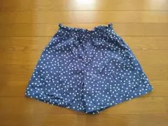 【Uniqlo】コットン100%ショートパンツ 150cm ネイビー × 白