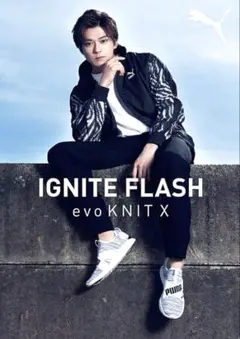 美品☆PUMA IGNITE FLASH evo KNIT X☆27cm