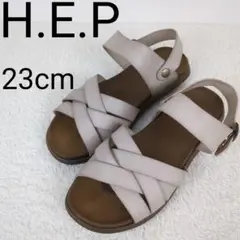 【人気】H.E.P　ヘップ　ダブルクロスサンダル　2way　レザー　日本製のサムネイル