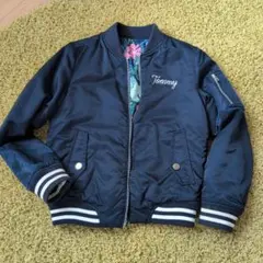 Tommy リバーシブル ブルゾン ネイビー 花柄