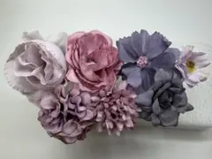 ハンドメイド 髪飾り 7点セット くすみカラー 和装 洋装 成人式 入学式