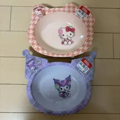 サンリオ ダイカット深皿 のんびりタイム ハローキティ クロミ メラミン食器のサムネイル