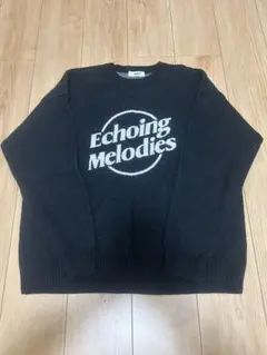 Echoing Melodies ロゴ ニット ブラックのサムネイル