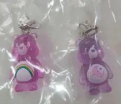 ケアベア スウィートドリームベア めじるしアクセサリー ガチャガチャピンク紫