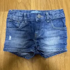 babyGap スキニーフィット 半ズボン デニムブルー　ダメージ加工