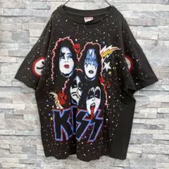 KISSキス総柄半袖Tシャツ プリントミュージックバンドTシャツ バンT USAのサムネイル
