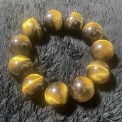 タイガーアイ 大粒 天然石 パワーストーン ブレスレット 金運20mm