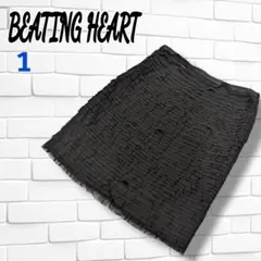 【美品】BEATING HEART ブラックタイトスカート　絹100%　古着のサムネイル