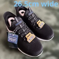 スケッチャーズ☆スリップイン　26.5cmワイド 【ブラック・底ホワイト】