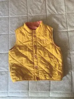 mont-bell ダウンベスト イエロー ピンク　リバーシブル