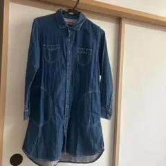 デニム シャツワンピース 長袖