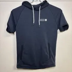 UNDER ARMOUR フード付きショートスリーブパーカー XL ネイビー
