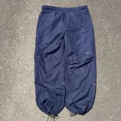 00s nike wide nylon pants y2k テック系 ネイビー