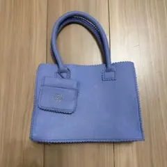 ライトブルー ハンドバッグ ミニポーチ付き
