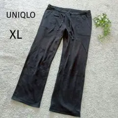 ☆UNIQLO　ユニクロ　リラックスパンツ　薄手スエット　XL　黒　3917