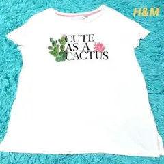 H&M サボテンデザイン Tシャツ ホワイトのサムネイル