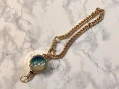 リール付きチャーム　海レジン