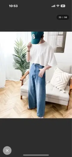 クラシカルエルフ ライトブルー ワイドデニムパンツ