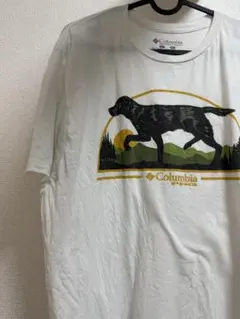 アメリカ古着半袖Tシャツ白シャツヴィンテージ一点物アニマルロゴコロンビア犬