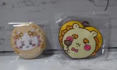 ちいかわ　刺繍缶バッチ・ハートのラバーマスコット 「シーサー」