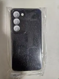 GalaxyS23専用 モバイルケース ブラック ラメ