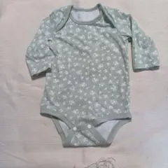 花柄グリーンロンパース サイズ70