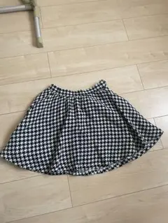 千鳥柄 ハイウエストフレアスカート