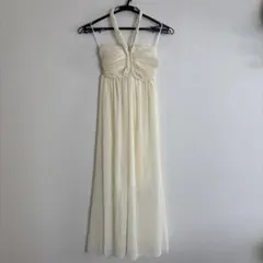 アイボリー シフォン キャミワンピース
