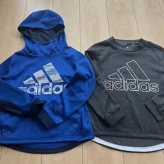adidas 130 パーカー トレーナー 2点セット