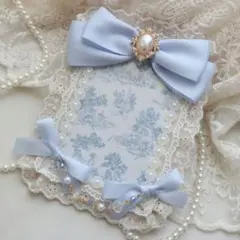 B7サイズハンドメイドデコケースアイスブルー