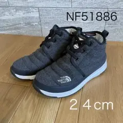 ノースフェイス　NF51886 24cm グレー 防寒 防水 ウール