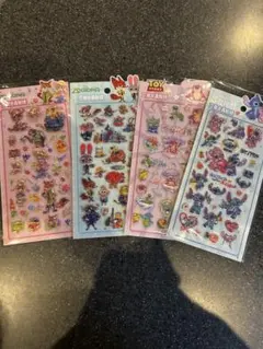 ズートピア・トイ・ストーリー・スティッチ 立体シール4枚セット