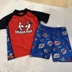 新品　スパイダーマン　水着　セット　120 ラッシュガード