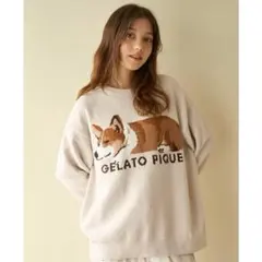 ジェラートピケ SLEEPING DOG ジャガードプルオーバー コーギー